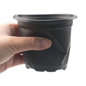 Kinglake nursery pot 4-inch black offers versatile planting options.
