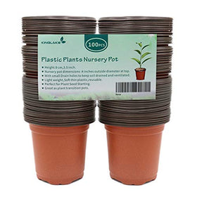 Kinglake lightweight yet durable 4-inch pots for frequent reusing.
