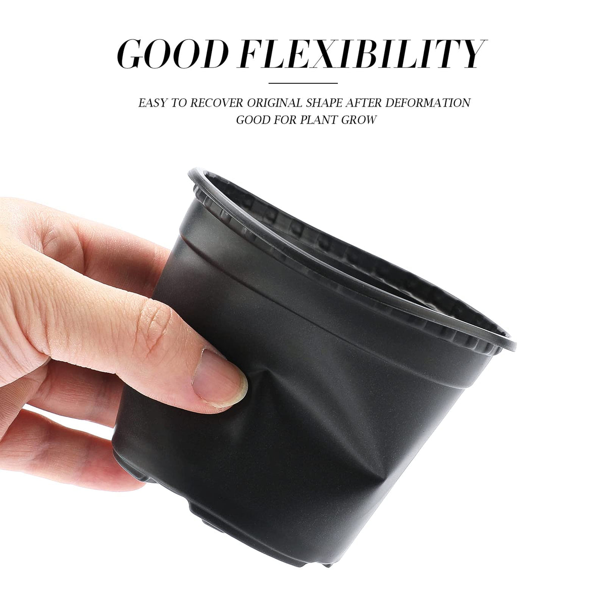 Kinglake propagation pot 4-inch black supports healthy root development.