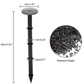 Close-up of Kinglake plastic stake showing durable material for weather resistance