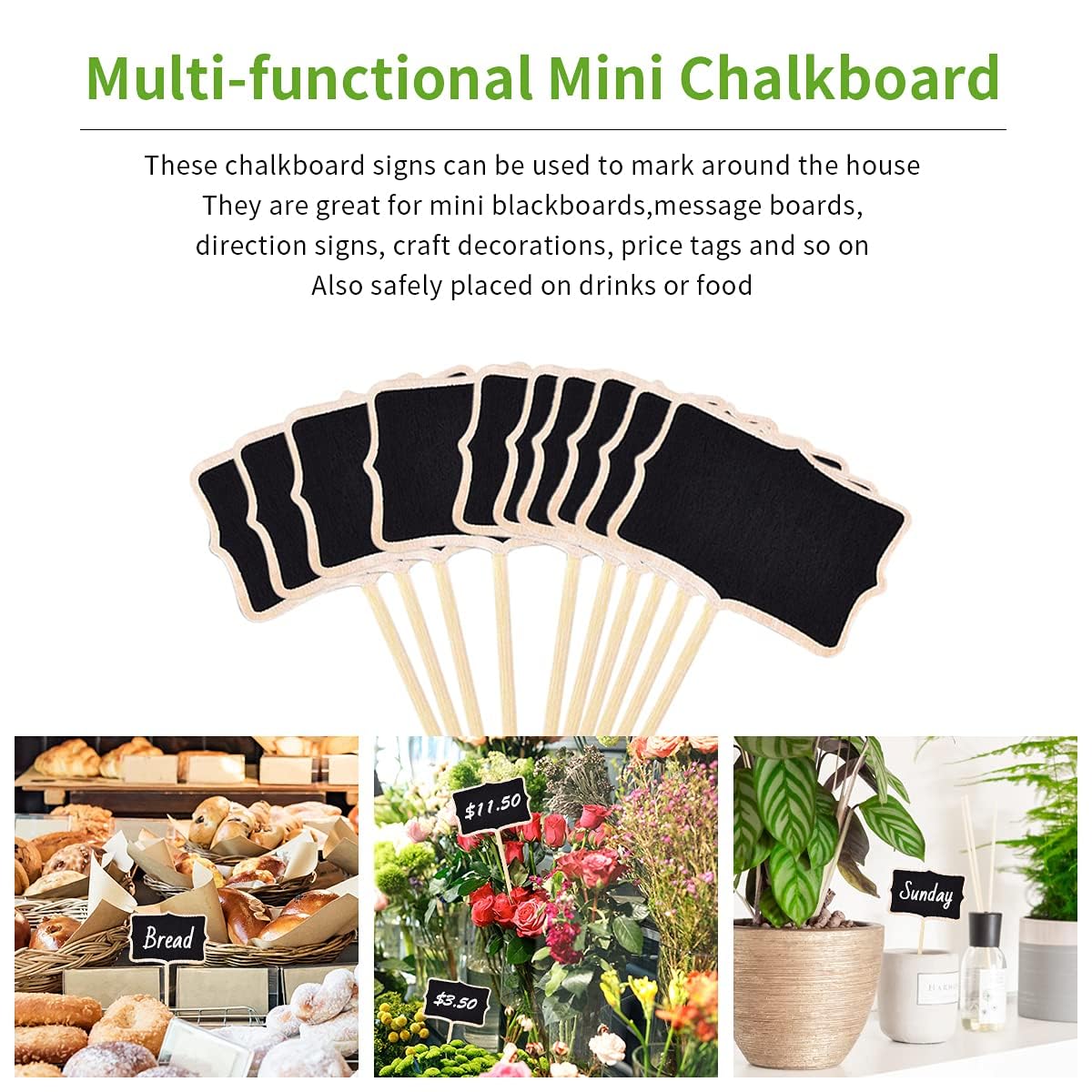 KINGLAKE wooden stakes insert easily into soil for stable plant labeling.