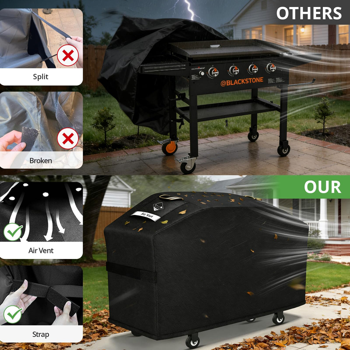 KINGLY air vent design reduces condensation and aids drying