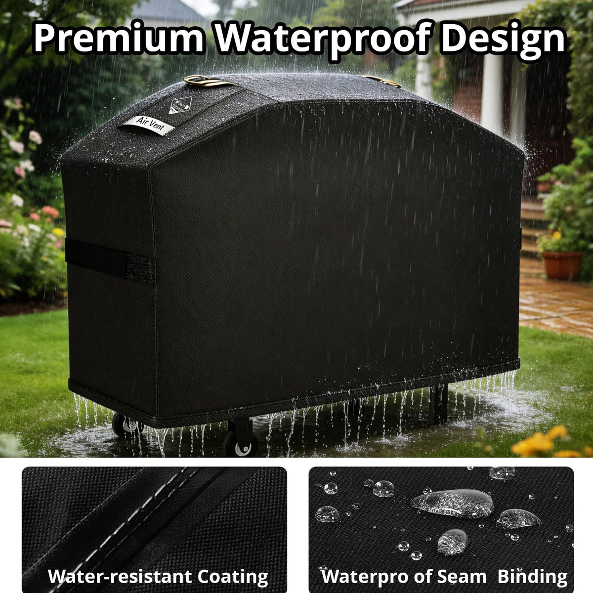 Kingly griddle cover air vent promotes moisture escape