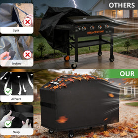 Kingly griddle cover side handles enable easy removal