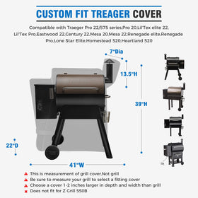 KINGLY 600D tear-resistant material guards your grill against wear and tear during outdoor use.