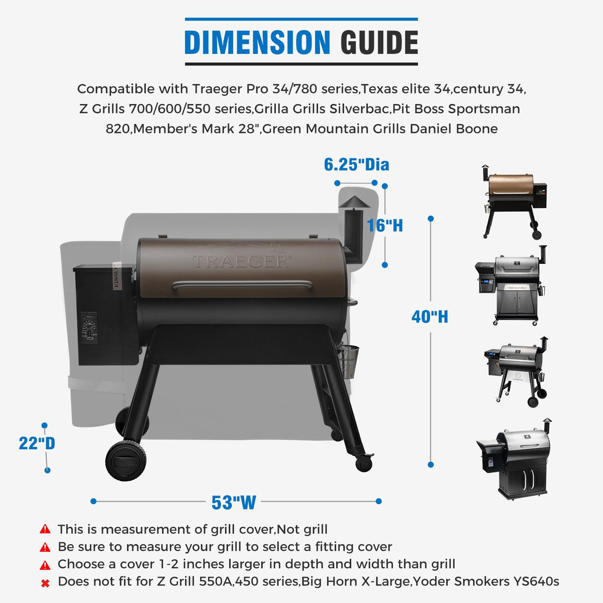 KINGLY 600D tear-resistant material guards against rips during outdoor cooking.