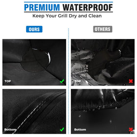 KINGLY adjustable straps ensure a windproof, secure fit on any size grill.