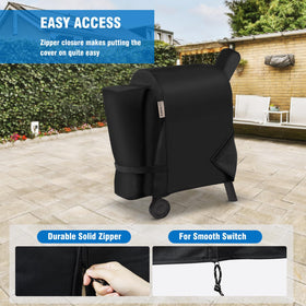 KINGLY fade-UV resistant cover preserves color and finish on sunny barbecues.