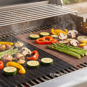 Kingrol non-stick mesh mat close-up showing PTFE-coated surface and food-safe design