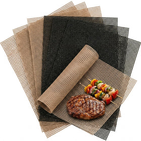 Kingrol BBQ mesh mat front view with durable non-stick surface for easy release
