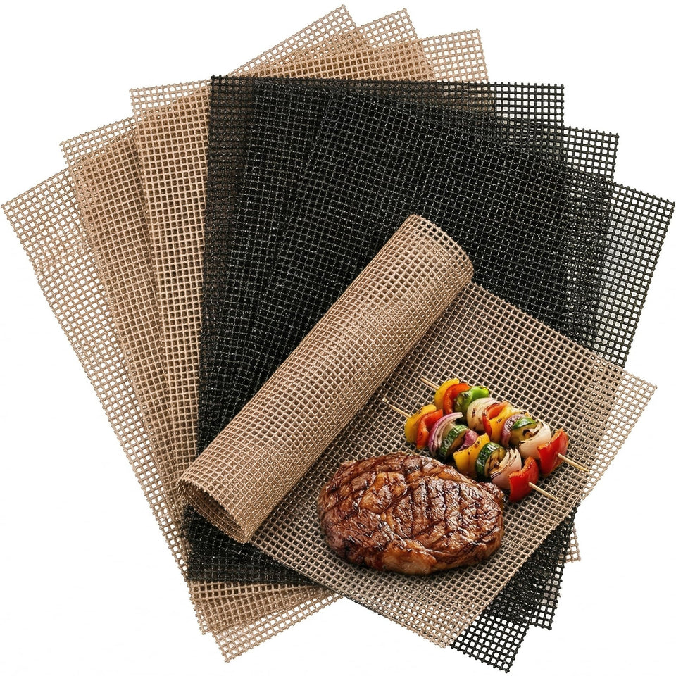 Kingrol BBQ mesh mat front view with durable non-stick surface for easy release