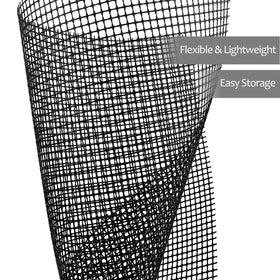 Kingrol mesh mat on a charcoal grill enabling clean grilling of delicate items