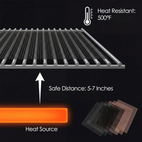 Kingrol mesh mat being trimmed to fit grill grates for custom coverage