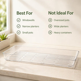 Kingrol windowsill guard keeps water off surfaces while highlighting plants