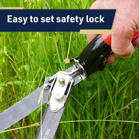 Kings County Tools Grass Shears rotating handle in 45 and 90 degrees positions for tough spots.