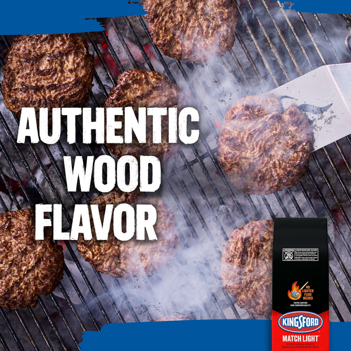 Kingsford charcoal briquettes made with North American ingredients for authentic flavor