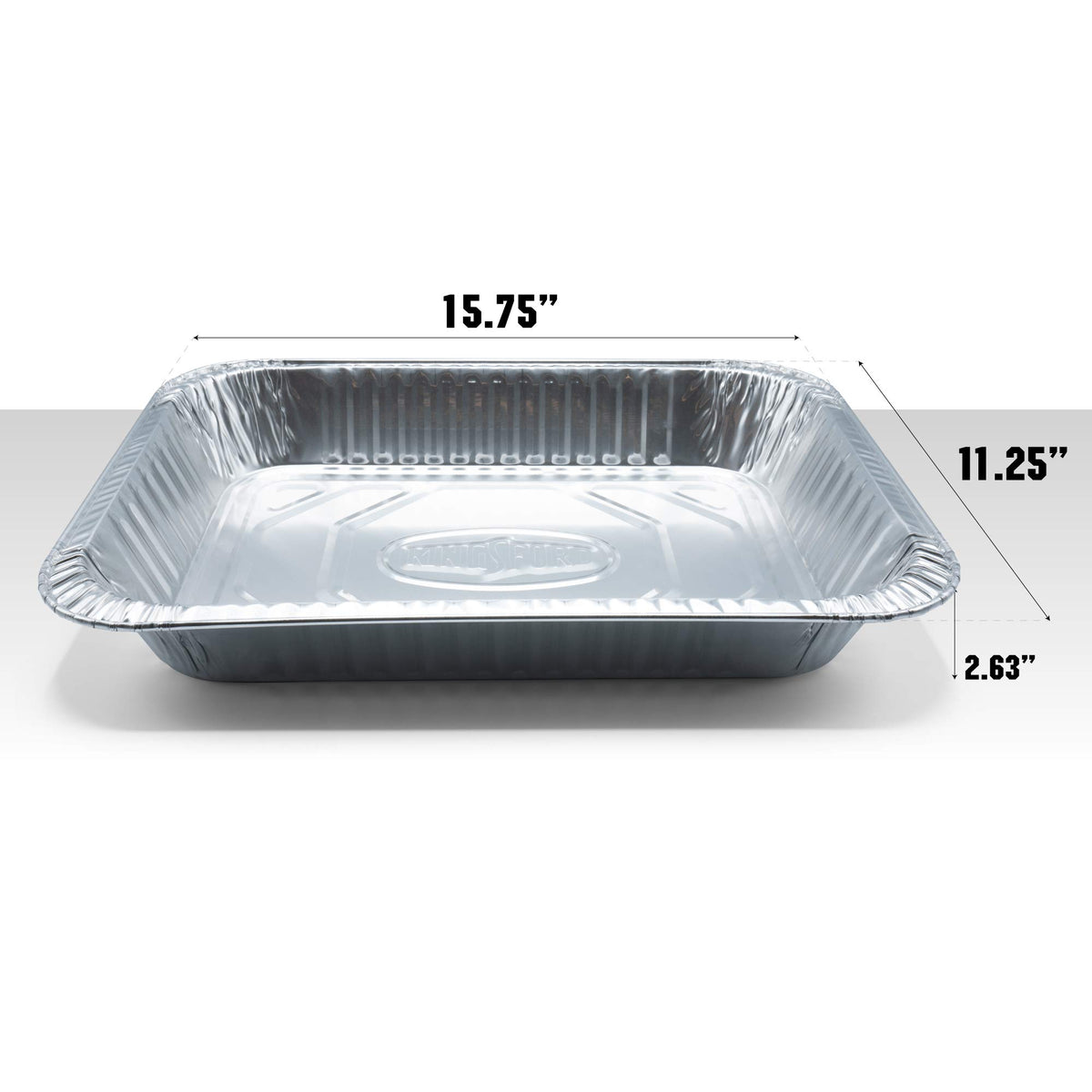 Kingsford disposable pan, effortless cleanup after gatherings.