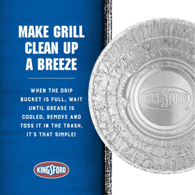 Kingsford drip bucket liner inserted in a standard bucket for tidy grease capture
