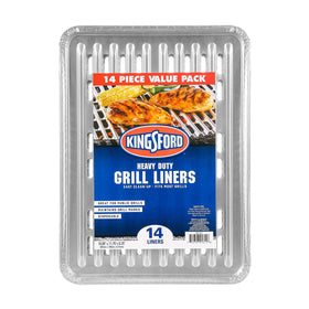 Kingsford Extra Tough Grill Liners over grate reduce mess while preserving grill flavor.