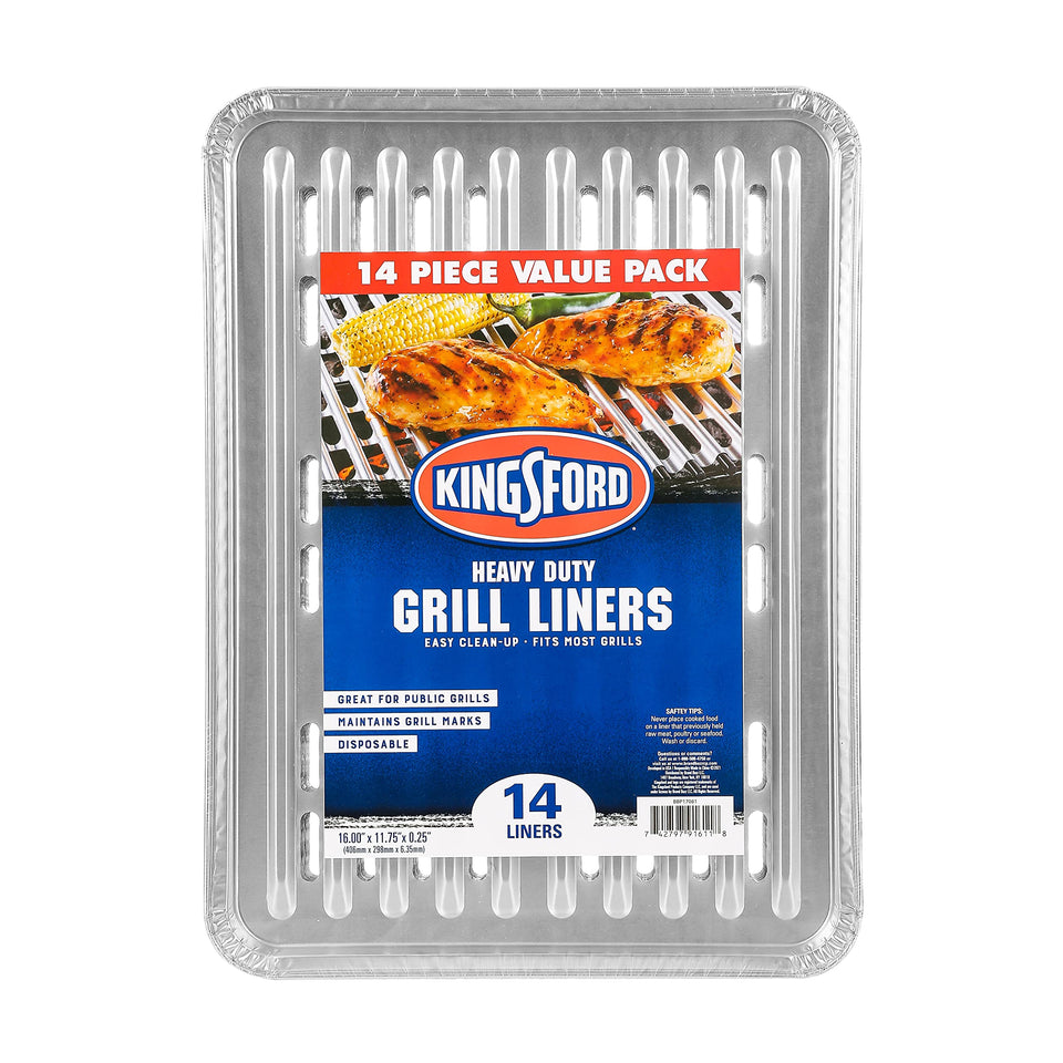 Kingsford Extra Tough Grill Liners over grate reduce mess while preserving grill flavor.