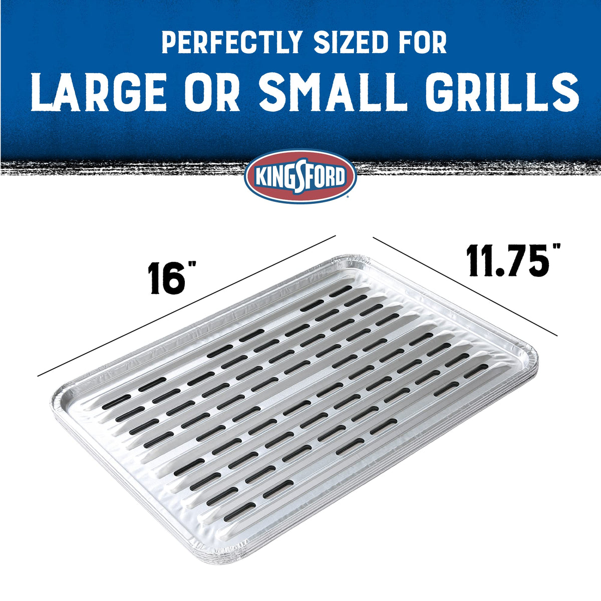 Kingsford grill liner preserves sear while letting heat reach food.