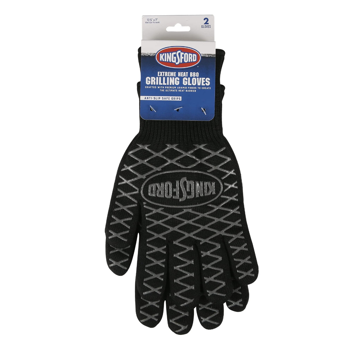 Kingsford heat-resistant gloves with aramid fiber close-up for heat protection.