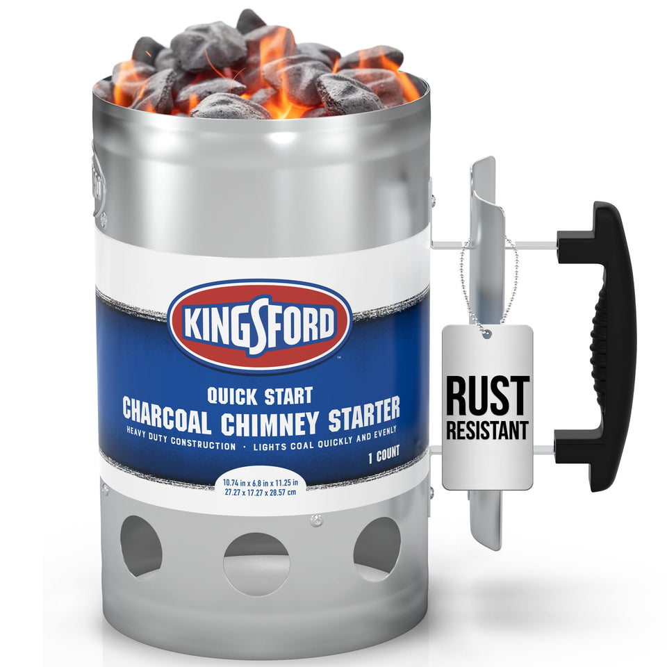 Kingsford heavy-duty deluxe chimney starter front view showing sturdy construction