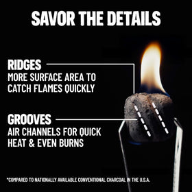 Kingsford Original briquettes deliver authentic wood smoke flavor on steaks and veggies