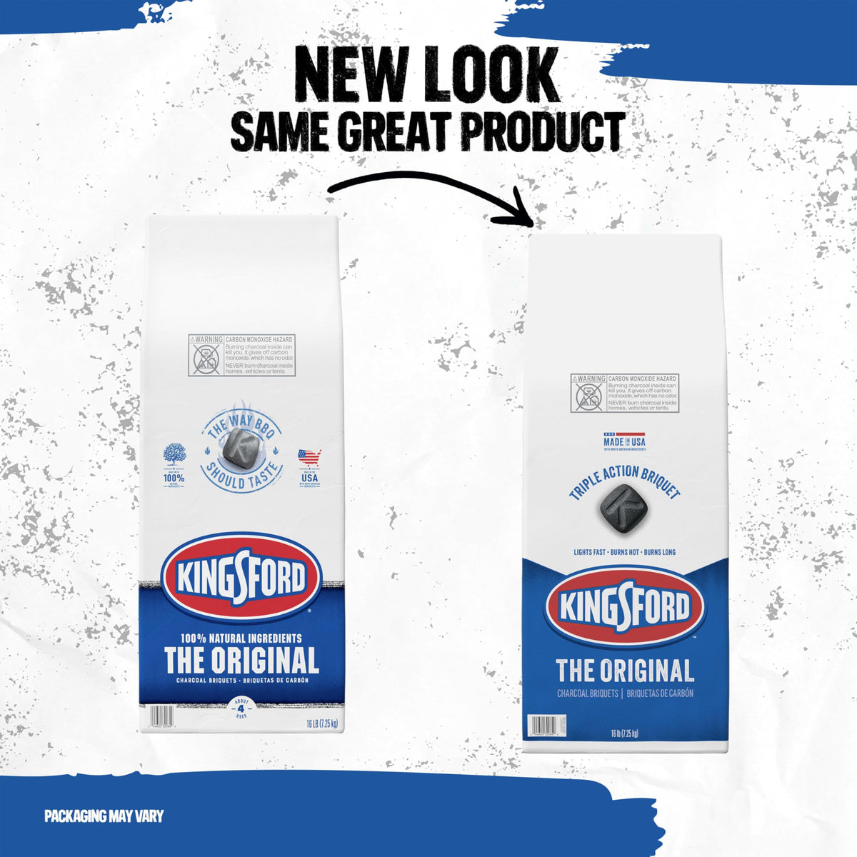 Kingsford Original briquettes ignite quickly with Sure Fire for fast meals
