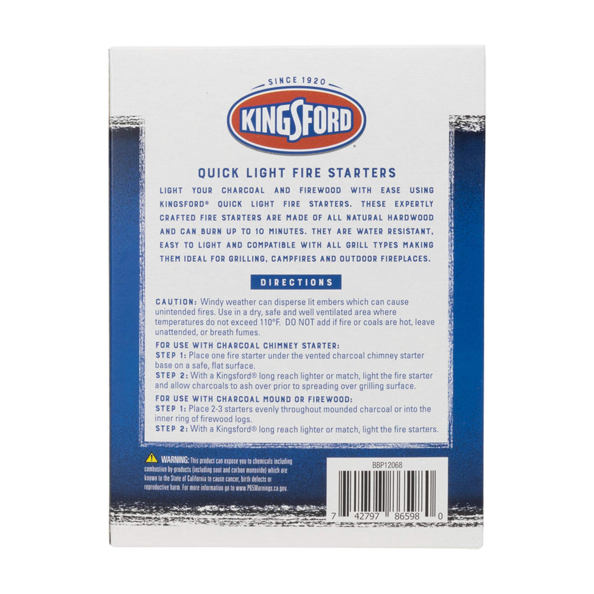 Kingsford Quick Light Rolls ideal for outdoor fireplaces and campfires on the go