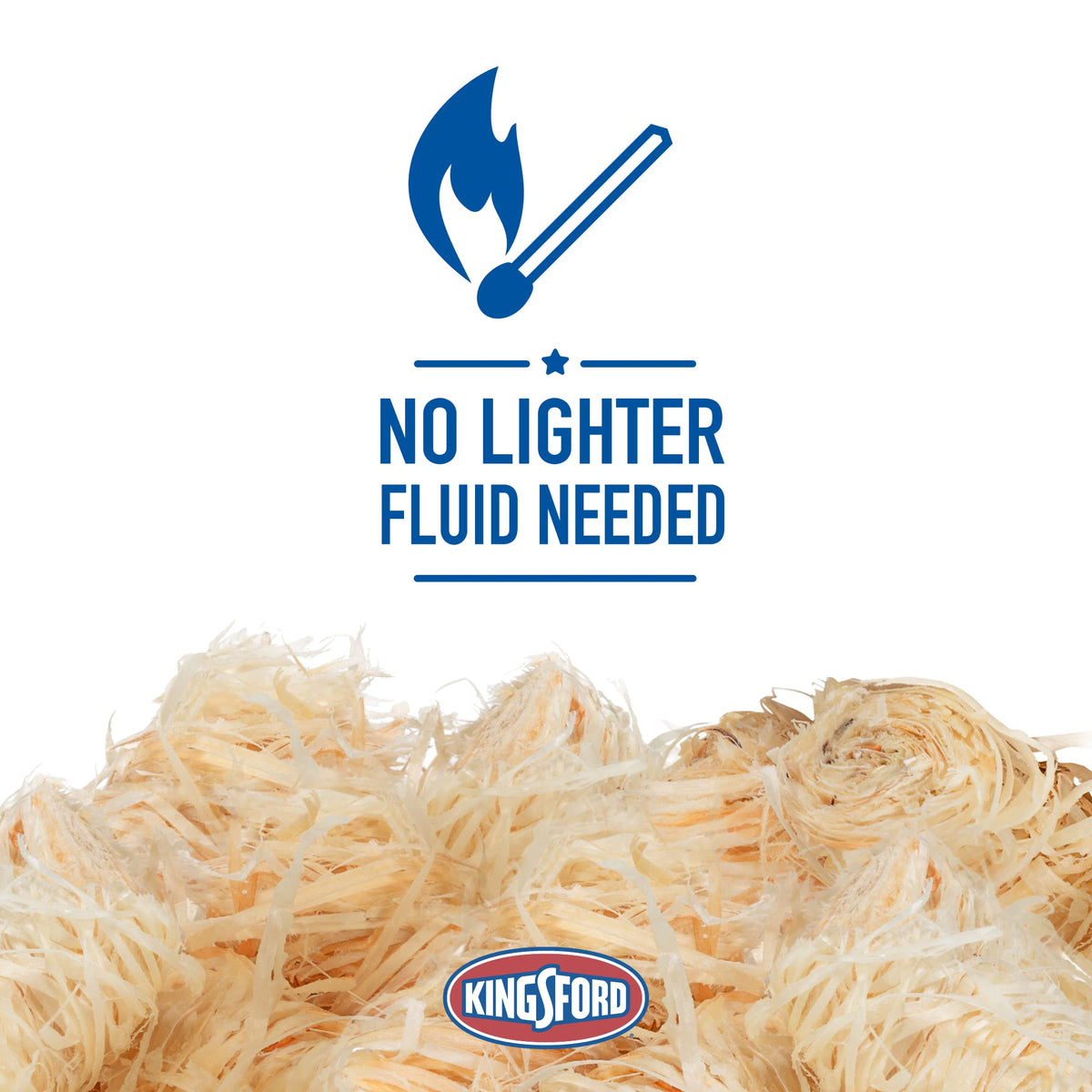 Paraffin-infused Kingsford rolls provide steady burn and reliable starts
