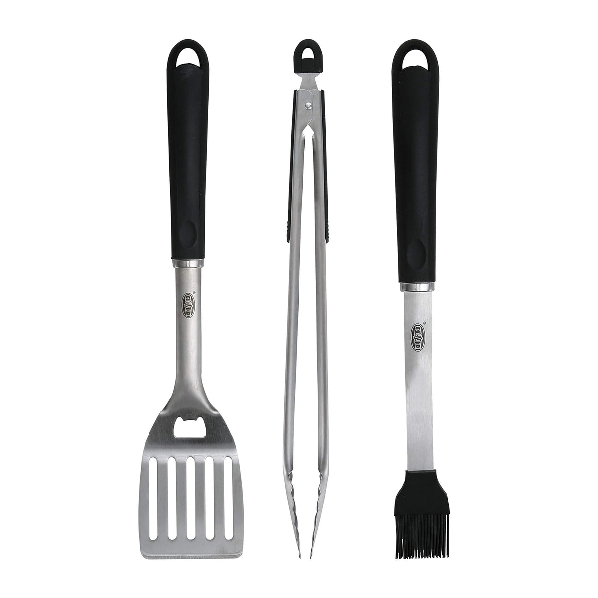 Kingsford spatula with bottle opener ready to flip burgers and open drinks
