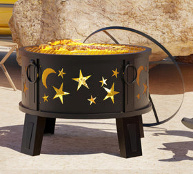 Kingson fire pit assembly steps shown for quick setup.