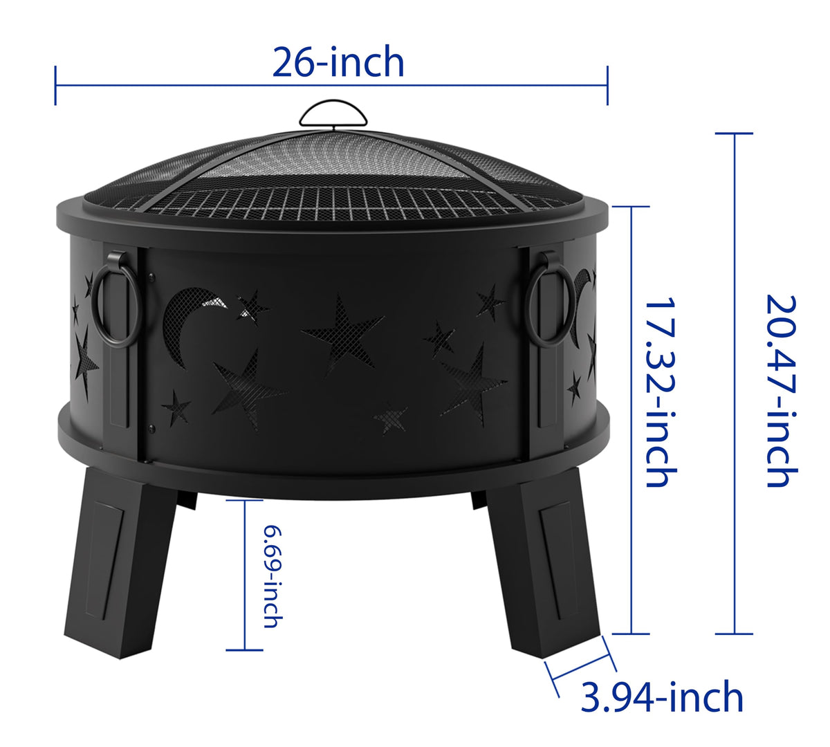 Kingson star spark screen casting decorative light and ember protection.