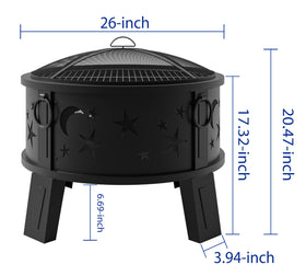 Kingson star spark screen casting decorative light and ember protection.