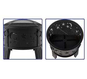 Kingson weatherproof steel fire pit resists rust and UV damage.
