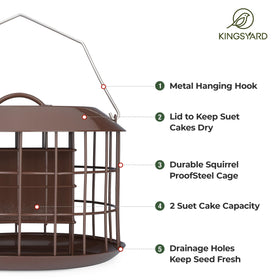 Kingsyard anti-rust metal finish resists weather and corrosion for year-round enjoyment.