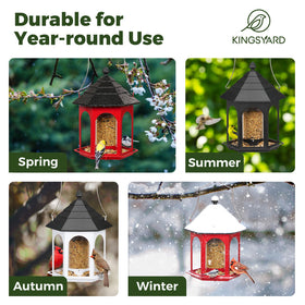 Kingsyard feeder attracts cardinals, goldfinches and more.