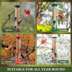 Kingsyard 2-pack bird feeders arranged in a backyard display for convenient feeding.