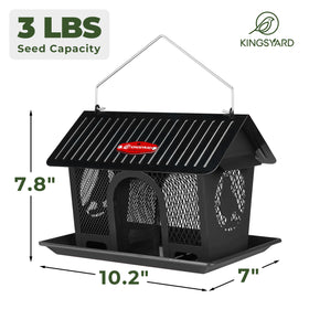Kingsyard Bird Feeder anti-rust finish withstands outdoor conditions.