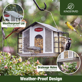 Kingsyard central seed house with three compartments for varied seeds