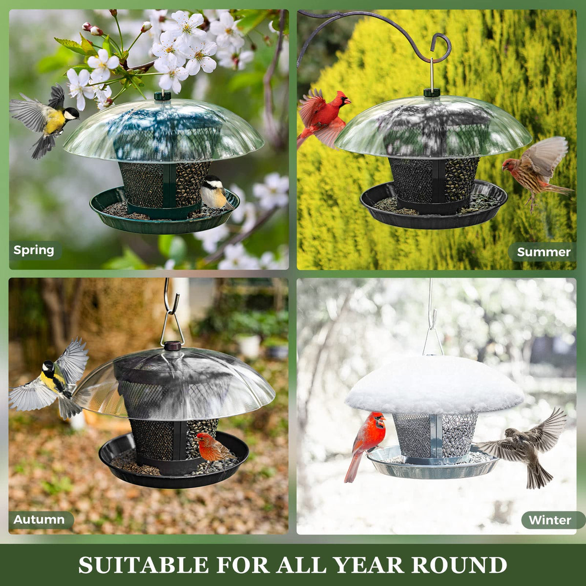 Kingsyard powder-coated metal withstands rain and rust