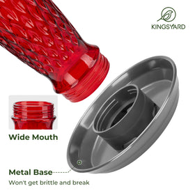 Kingsyard metal hanging bird water feeder with sturdy hook.