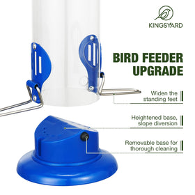 Kingsyard bluebird feeder with perch upgrade supports comfortable feeding for tiny birds.