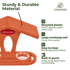 Kingsyard clear glass dishes for easy monitoring and refilling