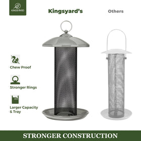 Kingsyard cling-perch 360-degree tray supports multiple finches.