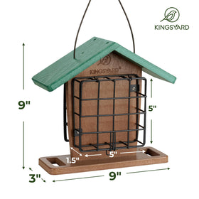 Kingsyard versatile design supports suet or seeds across seasons.
