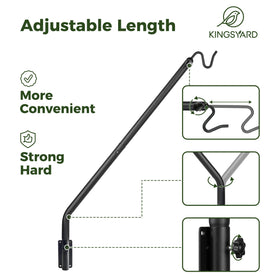 Kingsyard deck hook ideal for bird feeders and planters on walls