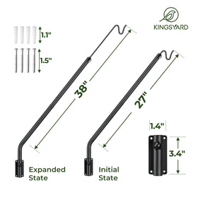 Kingsyard deck hook includes screws for fast, simple installation