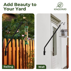 Kingsyard deck hook supports lanterns and wind chimes beautifully